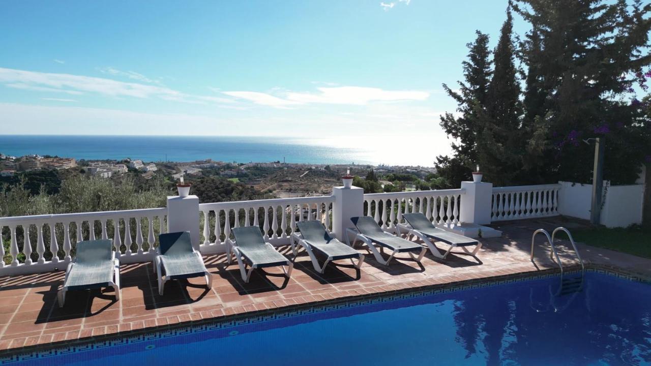 Gran Villa Con Vistas Al Mar Y Piscina Privada Malaga Bagian luar foto